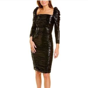 NWT Maer Liz Midi Sequins Black Party Dress Size 12